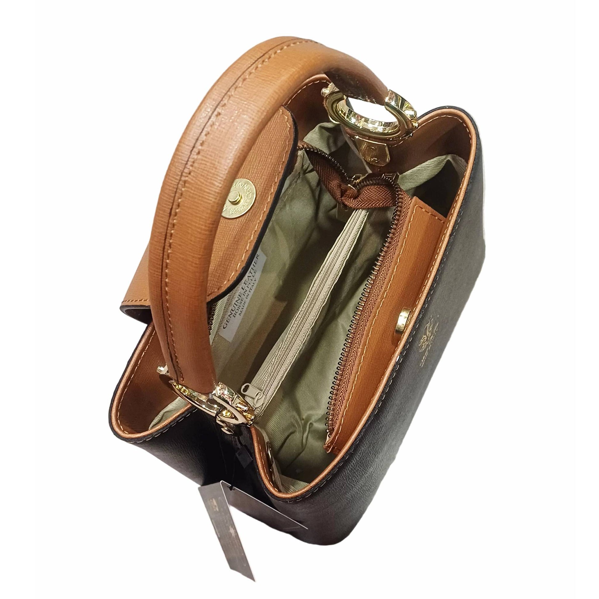 interno stellaris borsa a tracolla in pelle da donna artigianale made in italy cuoieria italiana