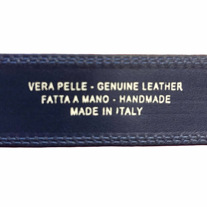 interno cintura blue navy in pelle accessorio in cuoio made in italy cuoieria taliana