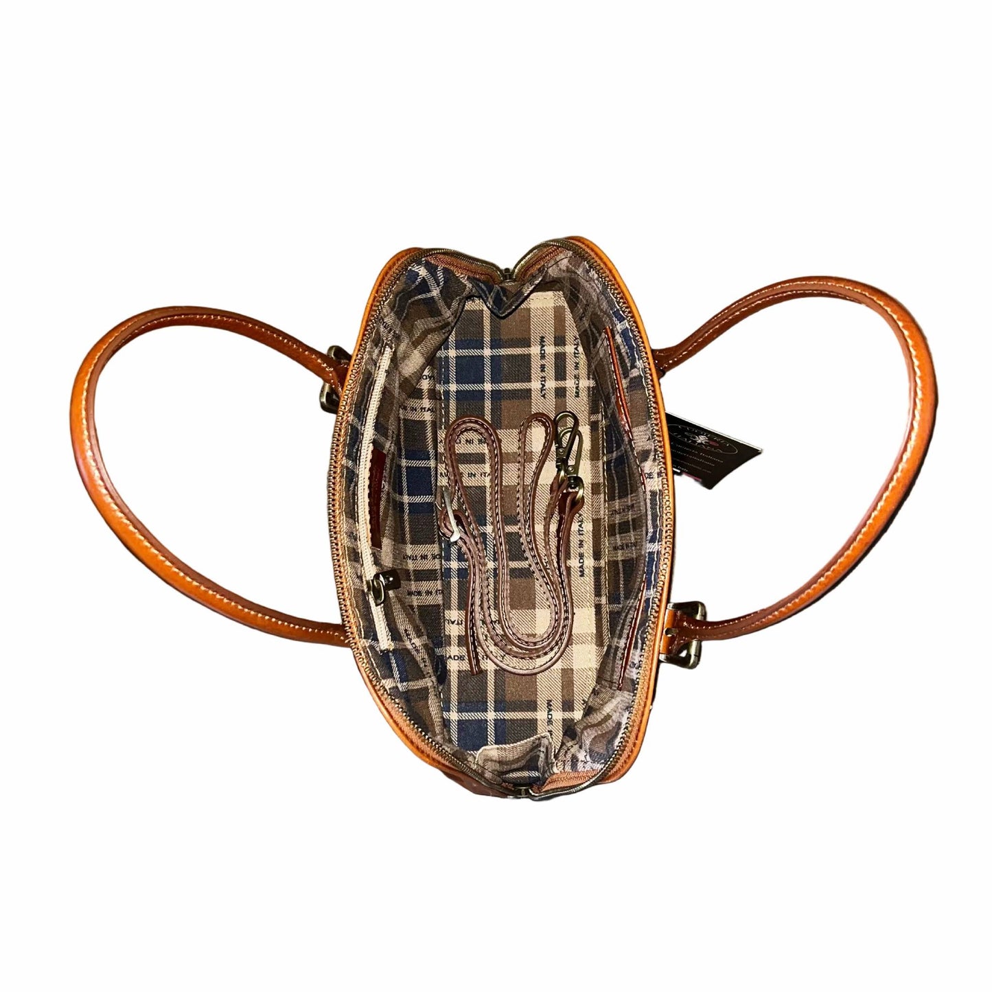 interno elios borsa elegante in pelle da donna artigianale made in italy cuoieria italiana