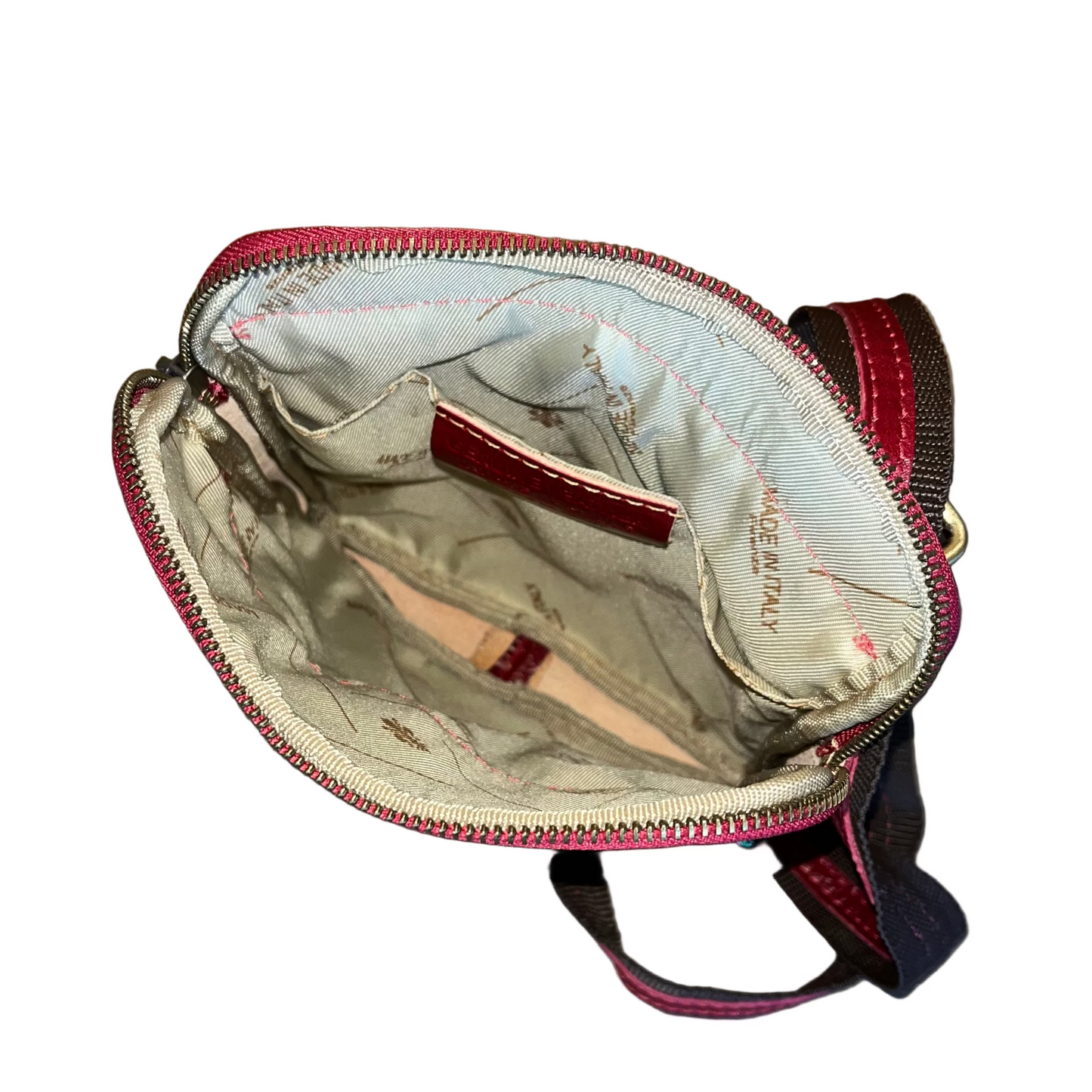 interno tasche Borsello Mountain medio in pelle da uomo accessorio In cuoio artigianale Made in Italy Cuoieria Italiana
