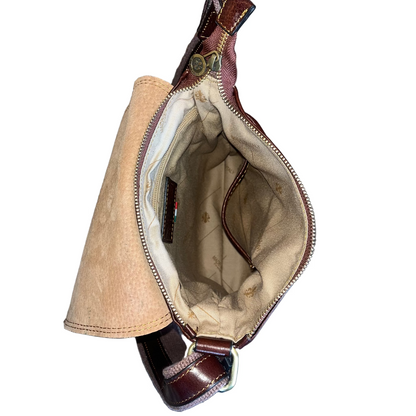 interno tasche Borsello con pattina in pelle da uomo accessorio In cuoio artigianale Made in Italy Cuoieria Italiana