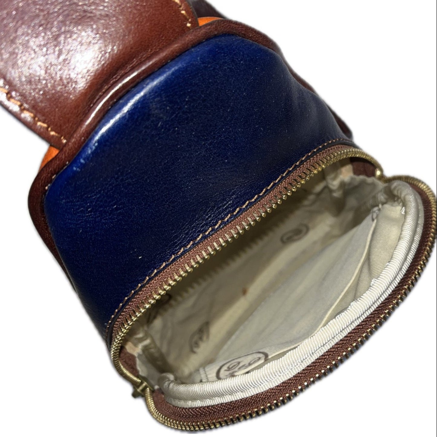 interno tasche Monospalla multicolor 2 in pelle accessorio Borsa a tracolla artigianale Made in Italy Cuoieria Italiana