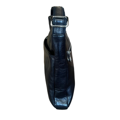 larghezza lato Borsello senza pattina in pelle accessorio da uomo In cuoio artigianale Made in Italy Cuoieria Italiana