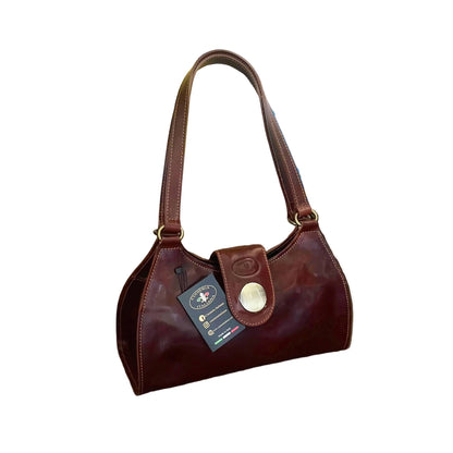 mercury borsa marrone a spalla in pelle da donna artigianale made in italy cuoieria italiana