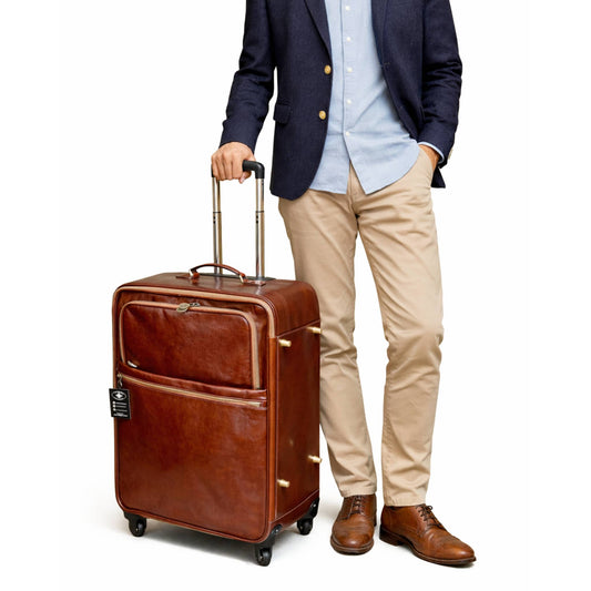 modello trolley premium in pelle valigia artigianale made in italy cuoieria italiana