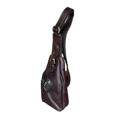 monospalla fast in pelle testa di moro accessorio borsa spallone unisex made in italy cuoieria italiana