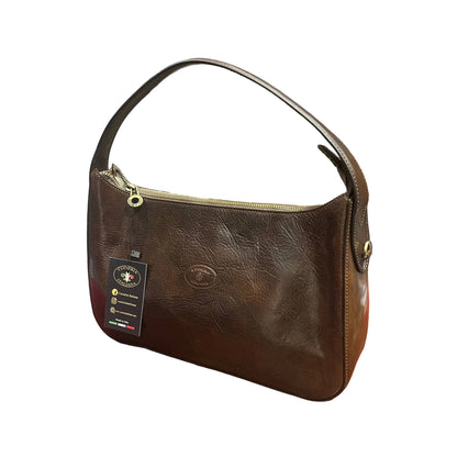 nebula borsa in pelle testa di moro a tracolla da donna borsa fatta a mano in cuoio made in italy cuoieria italiana®