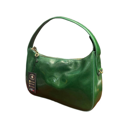 nebula borsa in pelle verde a tracolla da donna borsa fatta a mano in cuoio made in italy cuoieria italiana®