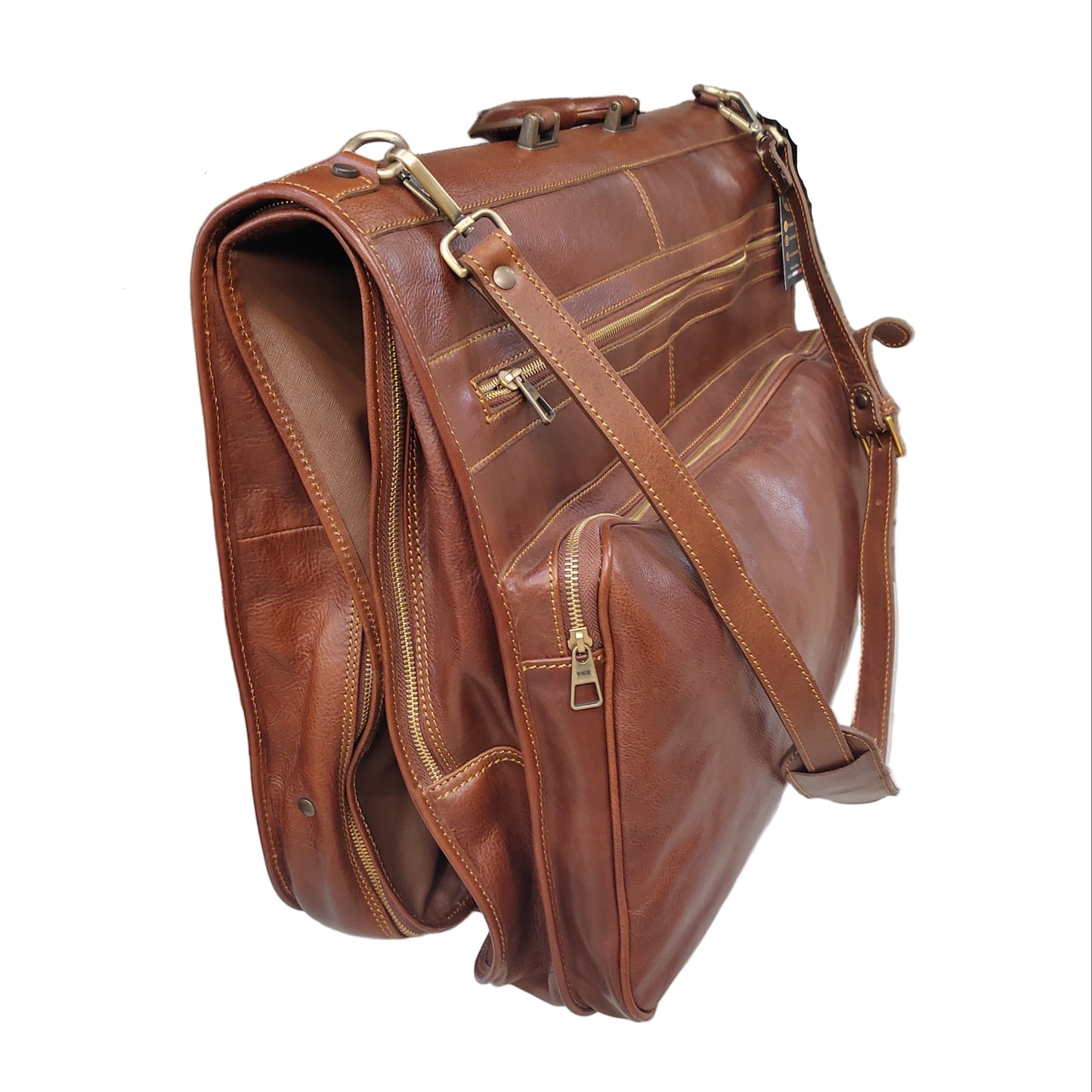 Porta abiti in pelle da uomo – Valigia artigianale da viaggio Made in Italy | Cuoieria Italiana