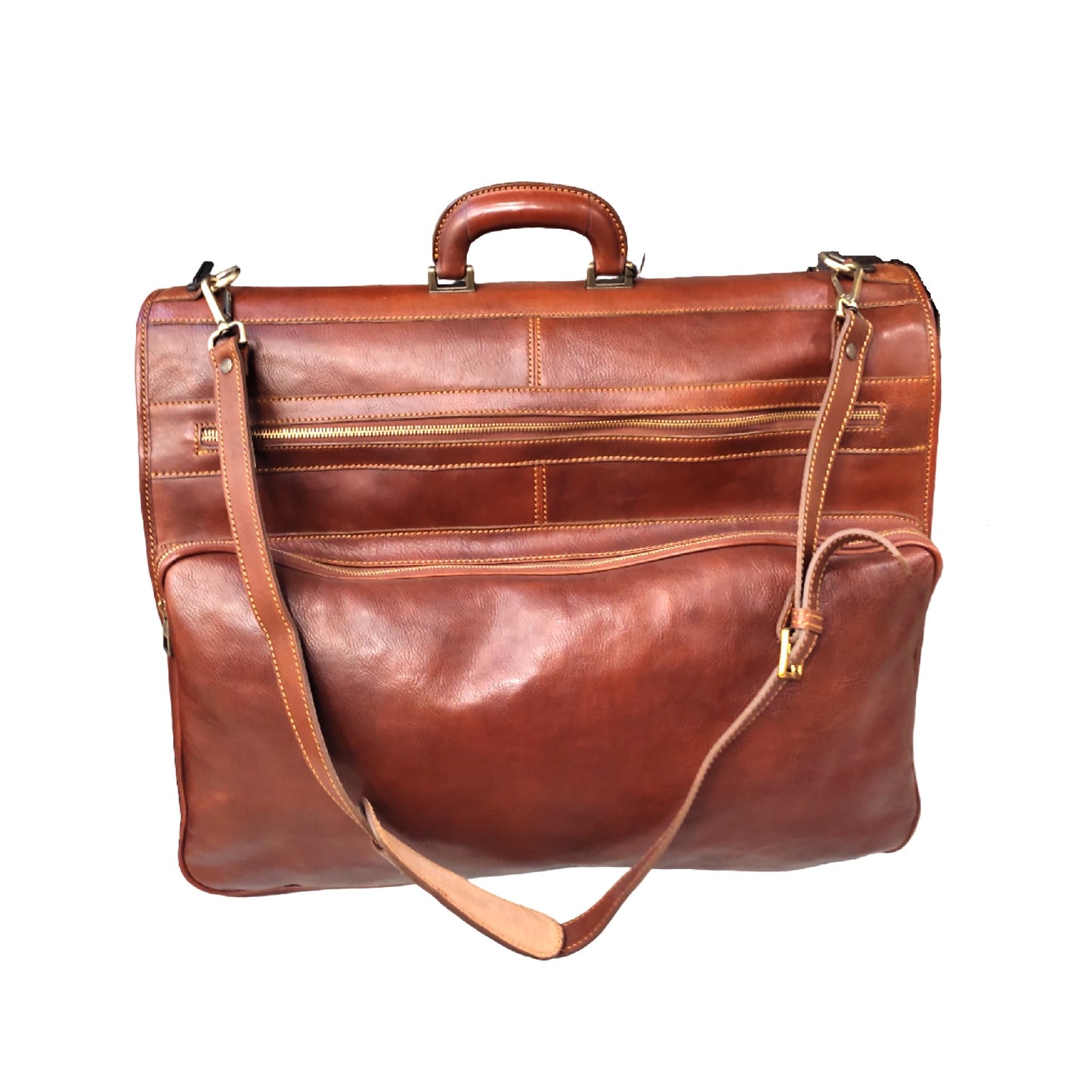 porta abiti in pelle da uomo valigia artigianale da viaggio made in italy cuoieria italiana