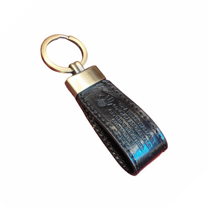 porta chiavi in pelle nero artigianale accessorio in cuoio made in italy cuoieria italiana