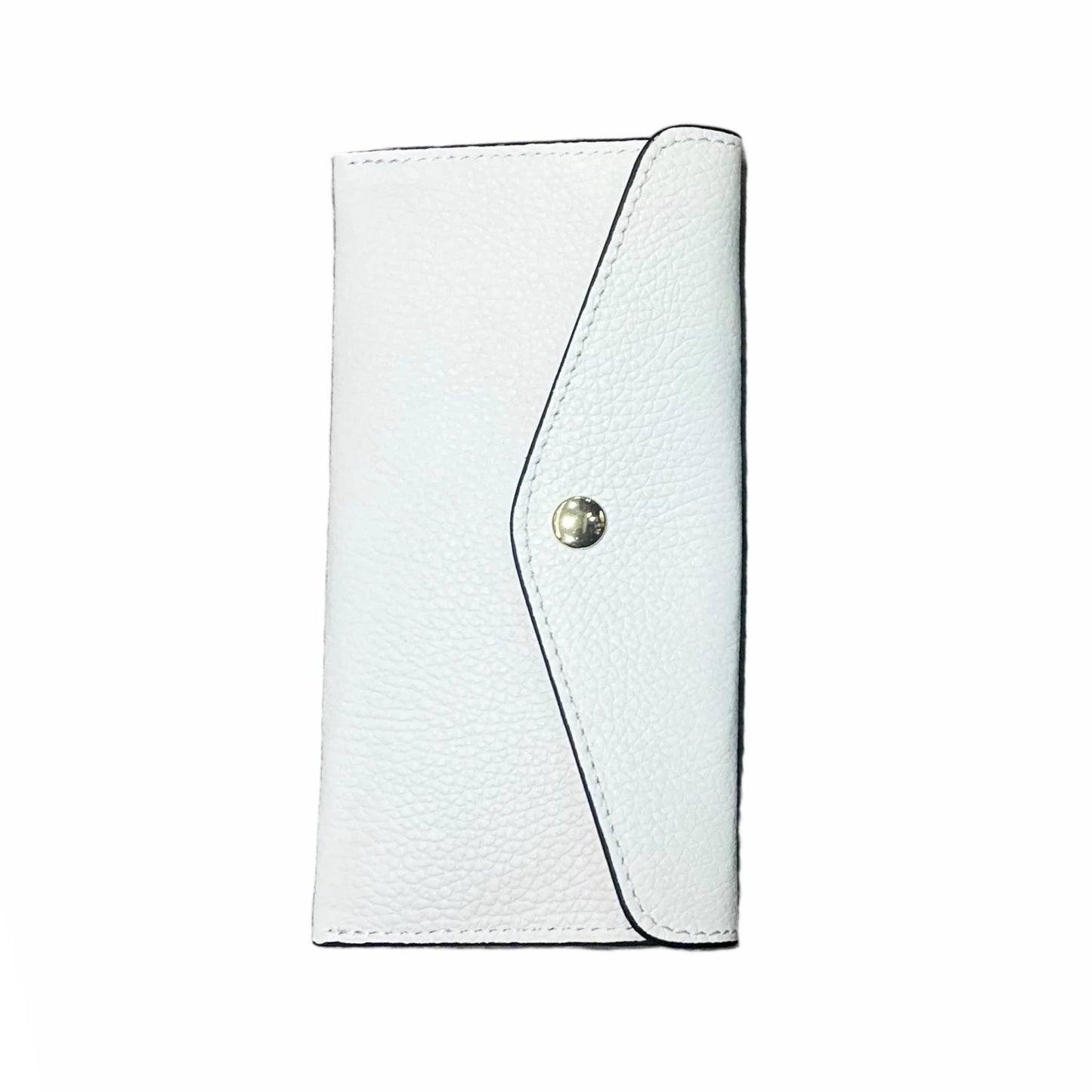 portafoglio sottile in pelle bianco artigianale porta carte in cuoio made in italy cuoieria italiana