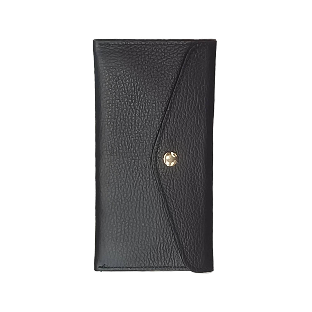 portafoglio sottile in pelle nero artigianale porta carte in cuoio made in italy cuoieria italiana