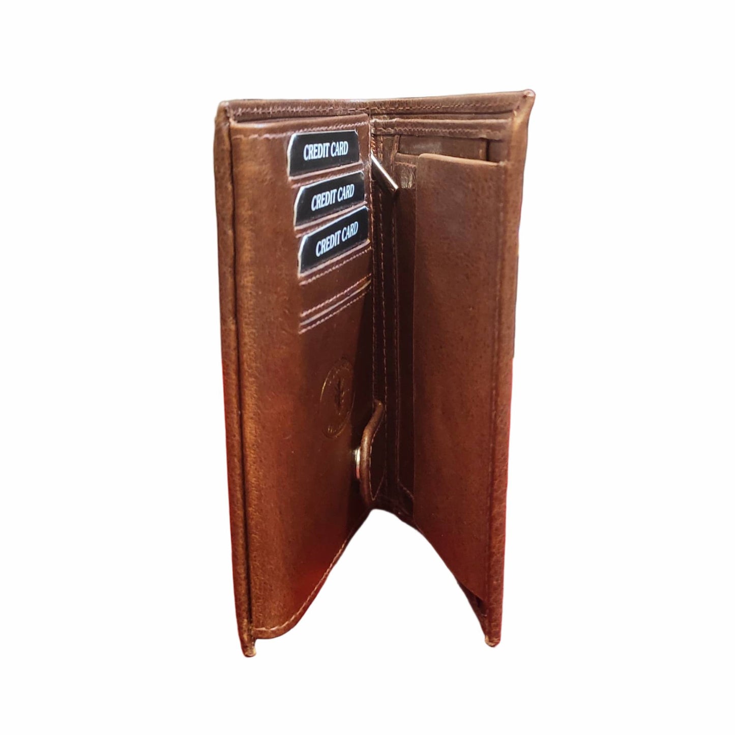 Portafoglio da uomo verticale in pelle artigianale | Made in Italy – Cuoieria Italiana