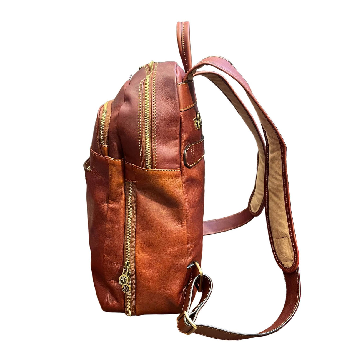 Sagittarius - Zaino grande espandibile in pelle | Borsa in cuoio fatta a mano Made in Italy – Cuoieria Italiana®
