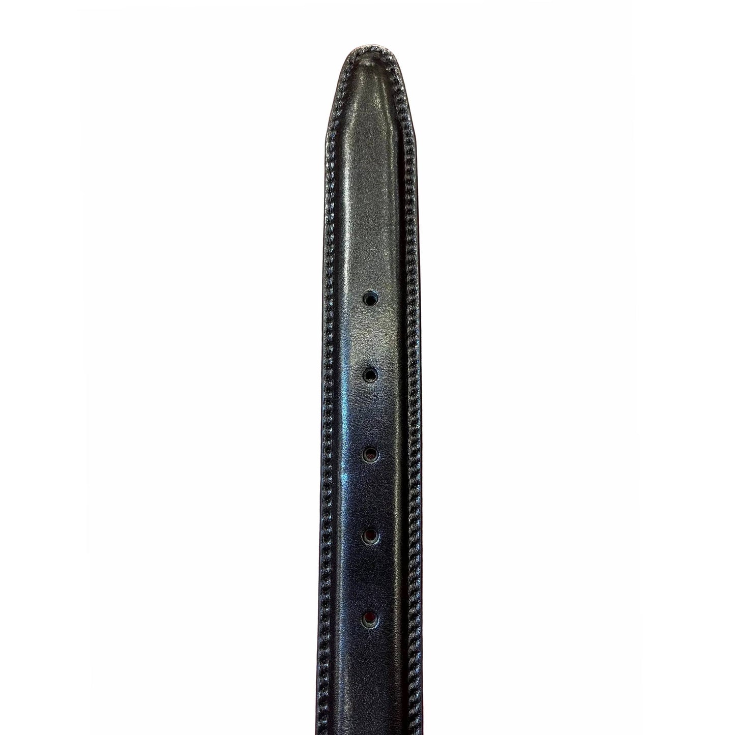punta cintura nera in pelle accessorio in cuoio made in italy cuoieria italiana