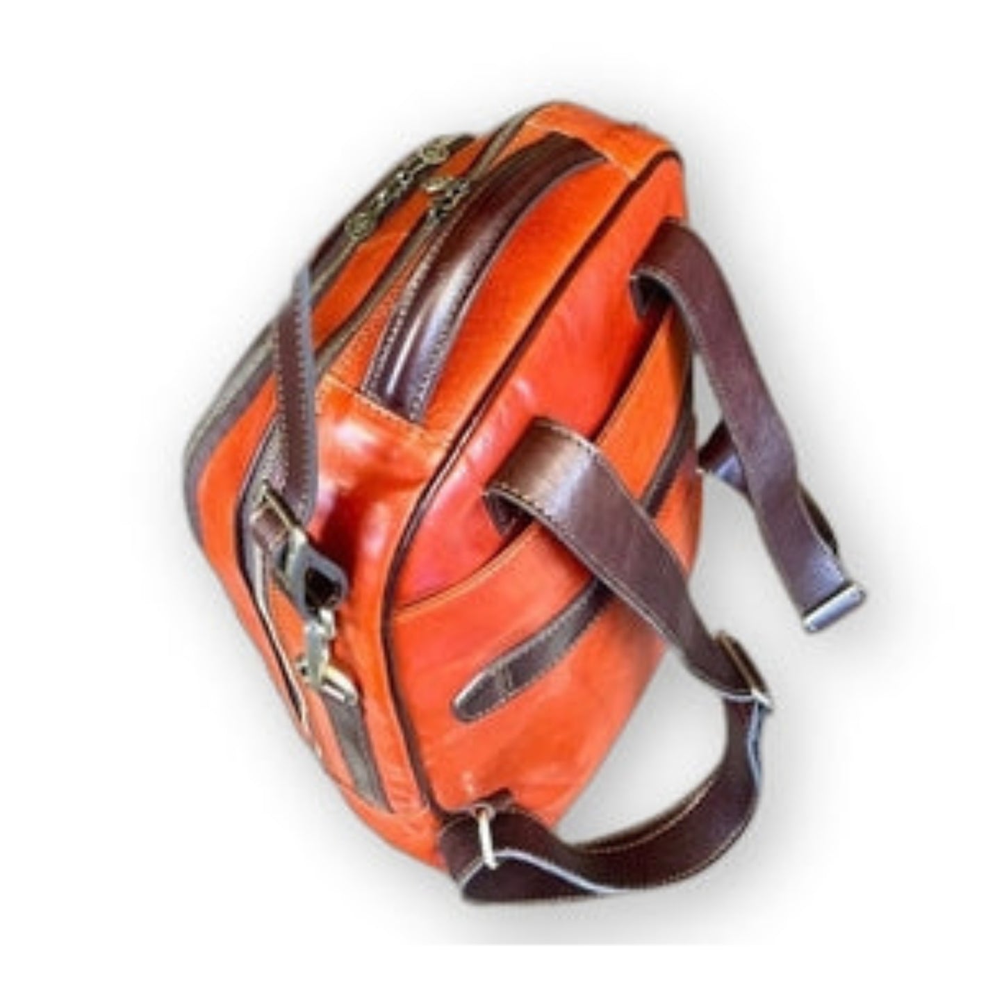 sopra Zaino grande in pelle Borsa porta PC Made in Italy Cuoieria Italiana