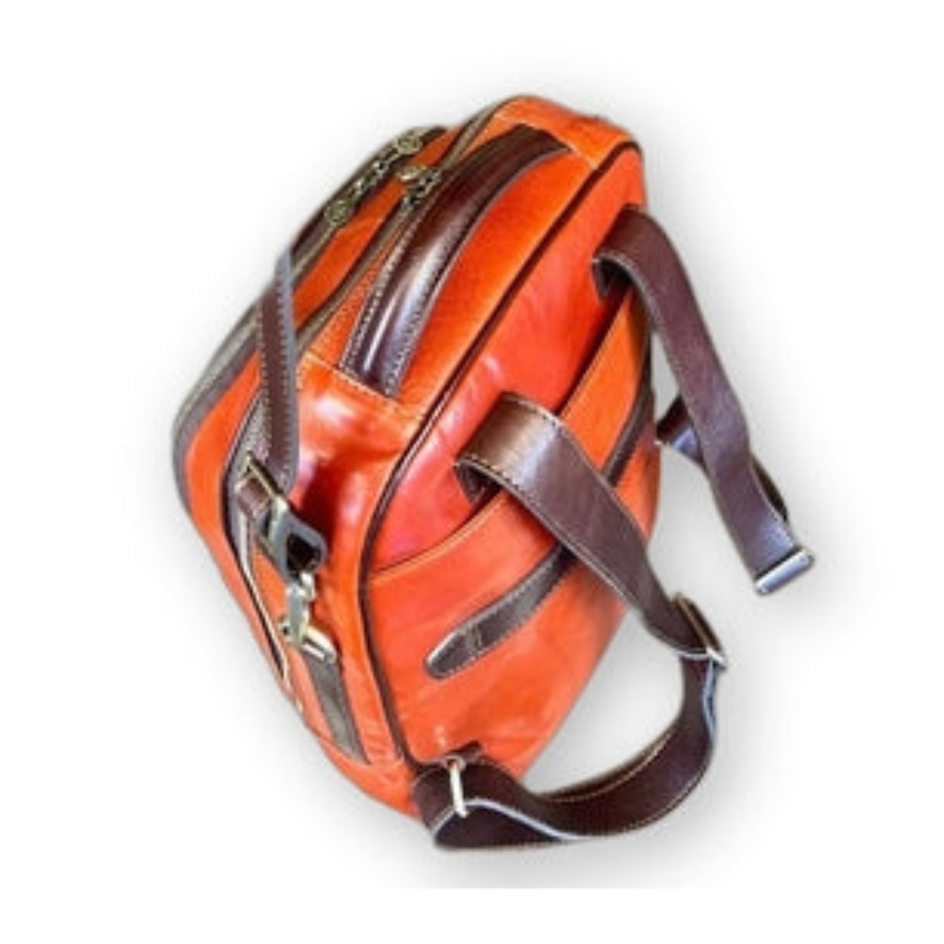 sopra Zaino grande in pelle Borsa porta PC Made in Italy Cuoieria Italiana