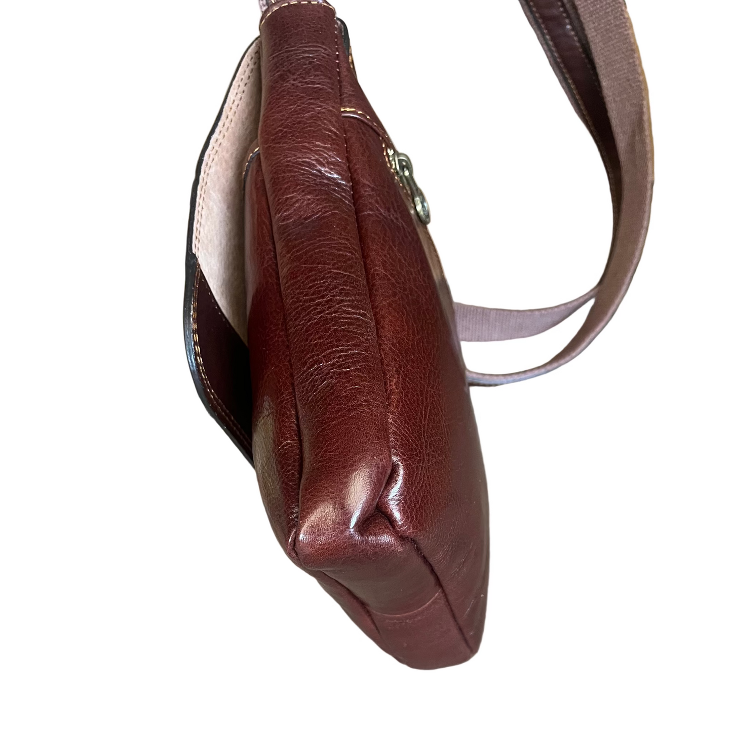 sotto Borsello con pattina in pelle da uomo accessorio In cuoio artigianale Made in Italy Cuoieria Italiana