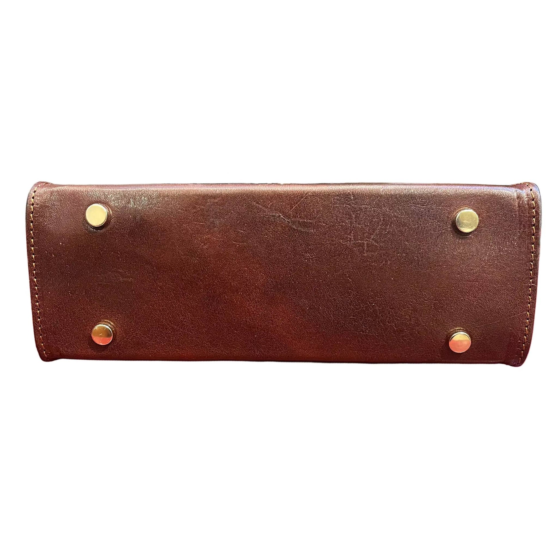 sotto base e piedini cometa borsa a tracolla in pelle marrone classico da donna borsa fatta a mano in cuoio made in italy cuoieria italiana