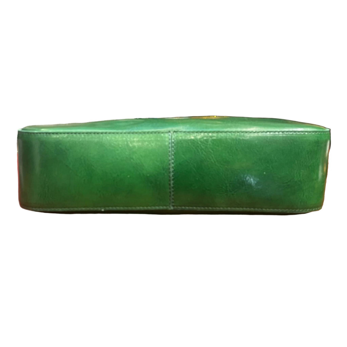 sotto base nebula borsa in pelle verde a tracolla da donna borsa fatta a mano in cuoio made in italy cuoieria italiana®