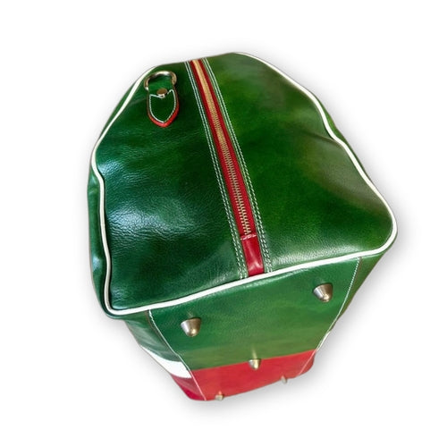 sotto borsone in pelle tricolore