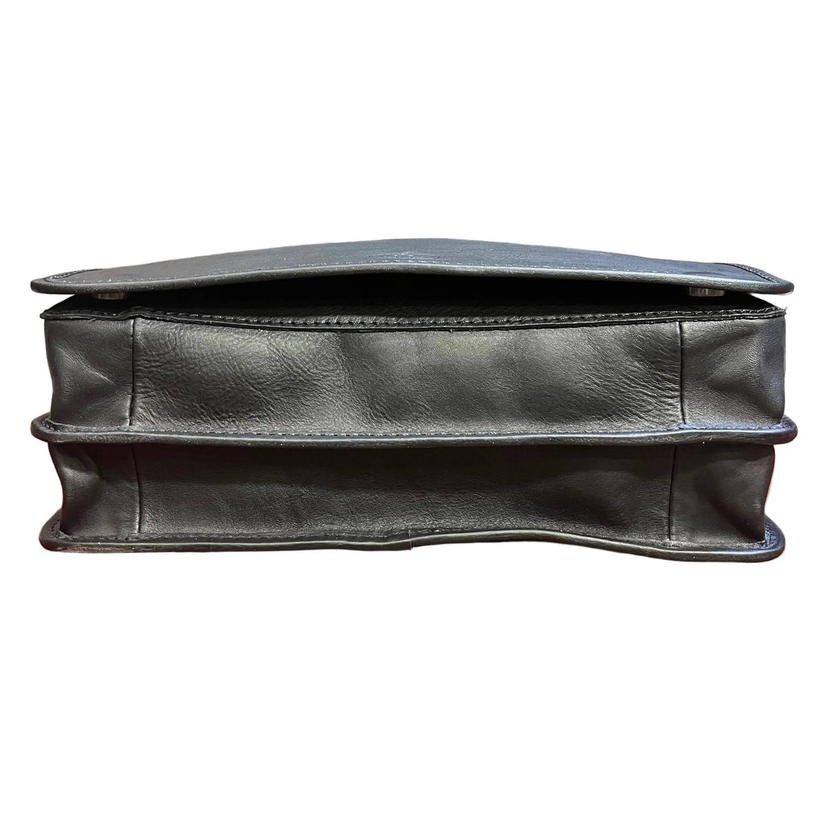 sotto e base destiny media postino cartella in pelle nera borsa fatta a mano in cuoio made in italy cuoieria italiana®