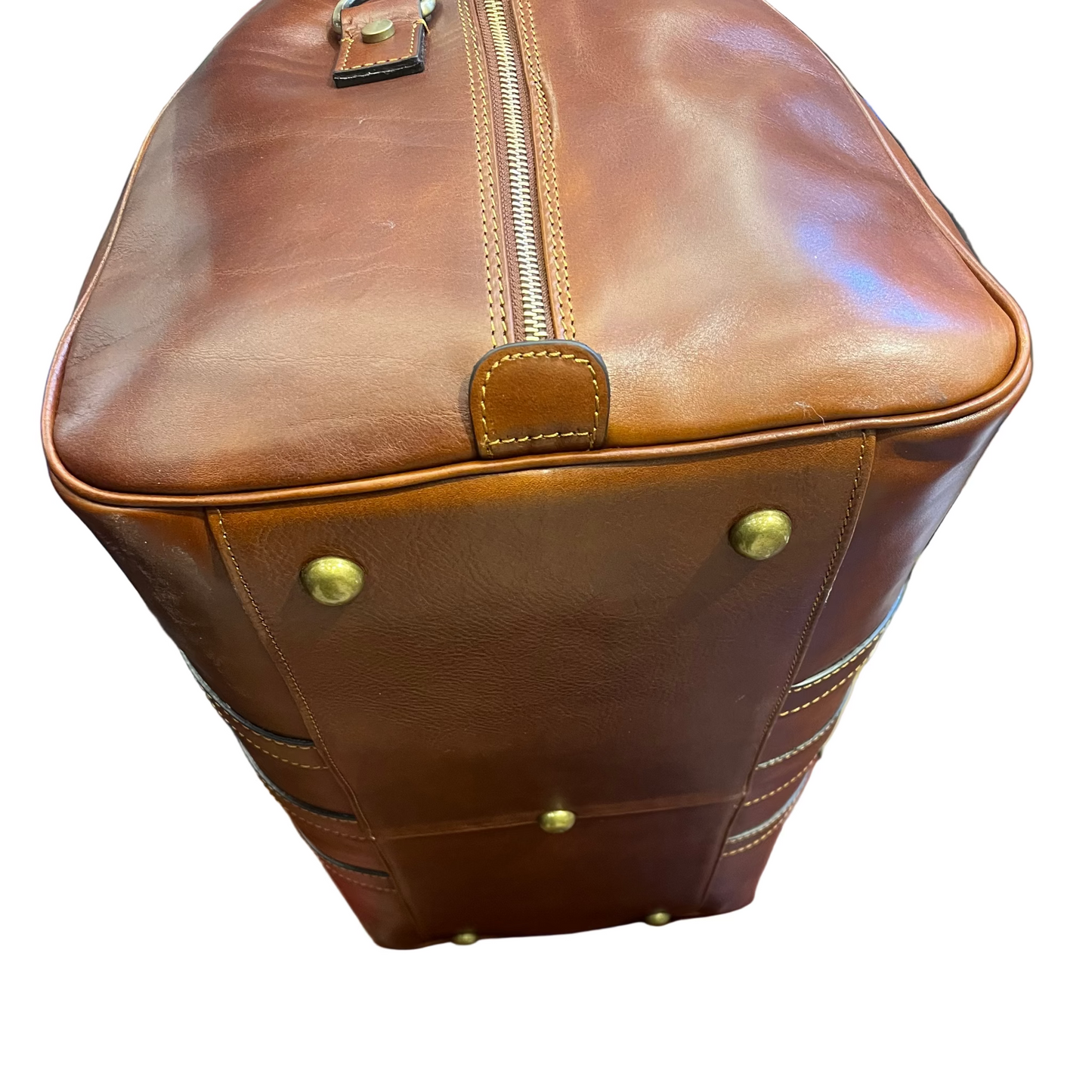 sotto e piedini borsone in pelle cuoio naturale da bagaglio a mano borsa da viaggio artigianale e resistente made in italy cuoieria italiana