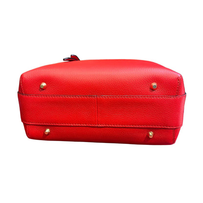 sotto e piedini stellaris in vitello martellato rossa borsa a tracolla in pelle da donna artigianale made in Italy cuoieria italiana