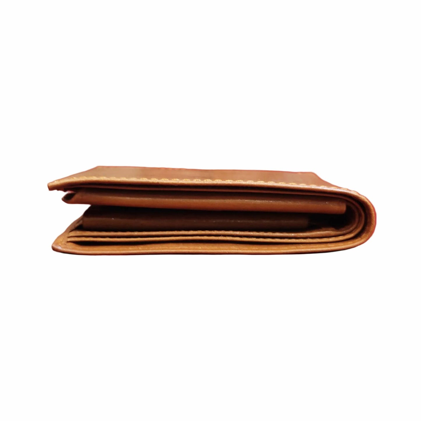 spessore portafoglio da uomo classico in pelle cuoio naturale artigianale made in italy cuoieria italiana