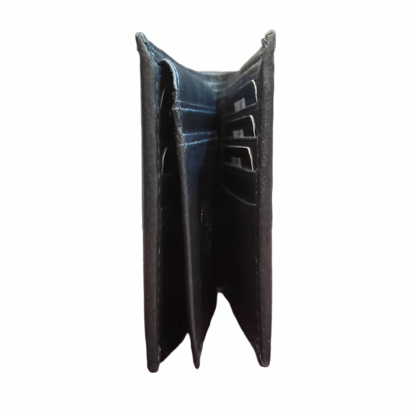 spessore portafoglio da uomo senza porta monete in pelle nero artigianale made in italy cuoieria italiana
