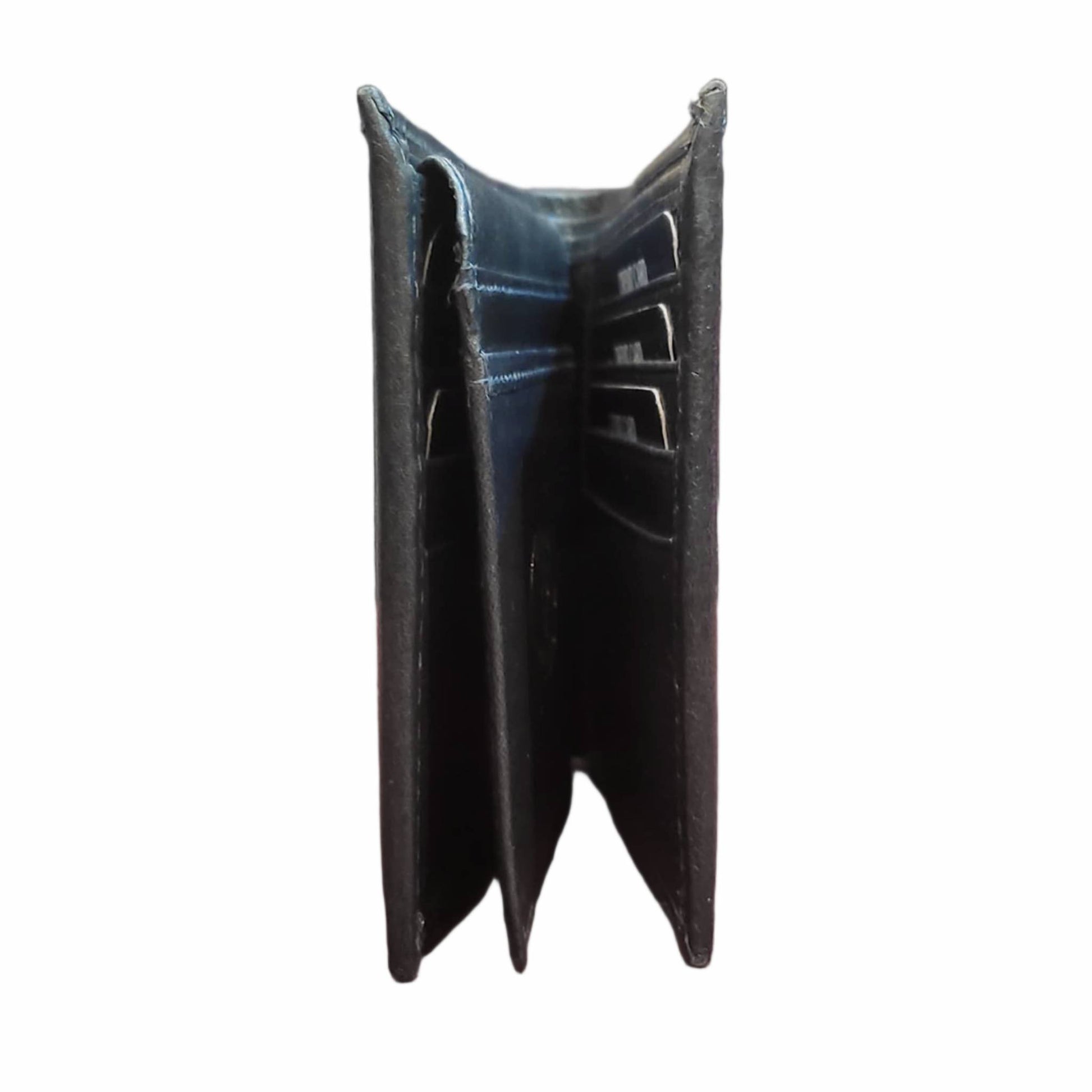 spessore portafoglio da uomo senza porta monete in pelle nero artigianale made in italy cuoieria italiana