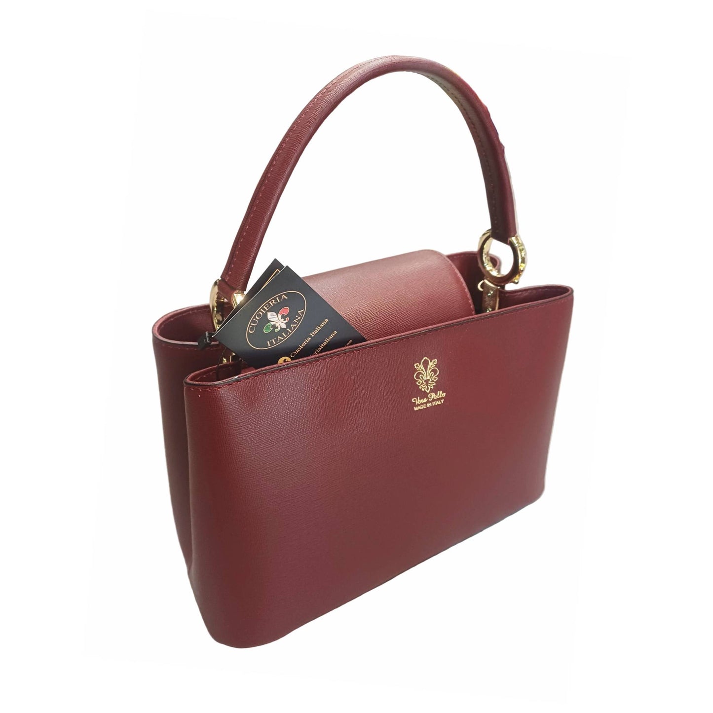 stellaris borsa a tracolla in pelle bordeaux media da donna artigianale made in italy cuoieria italiana