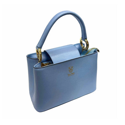 stellaris borsa a tracolla in pelle celeste chiaro grande da donna artigianale made in italy cuoieria italiana