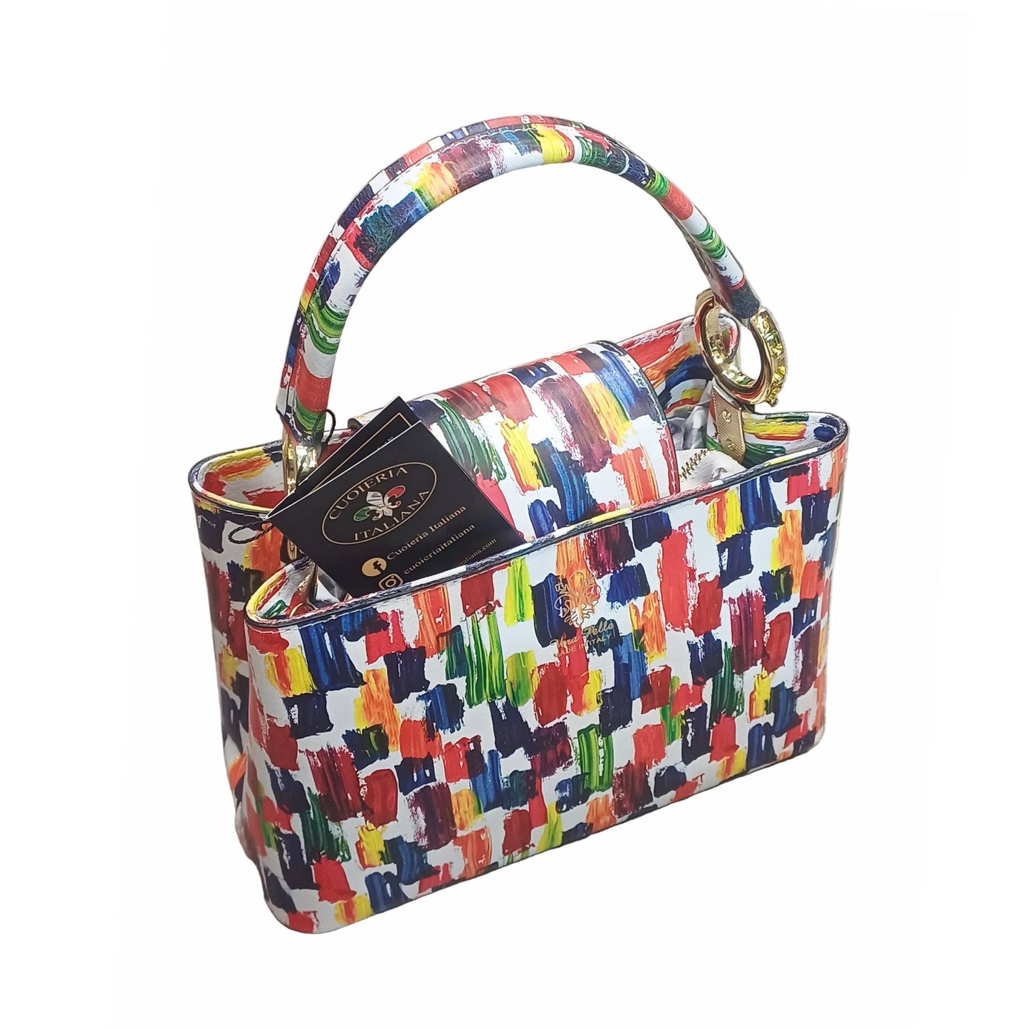 stellaris borsa a tracolla in pelle pennellata media da donna artigianale made in italy cuoieria italiana