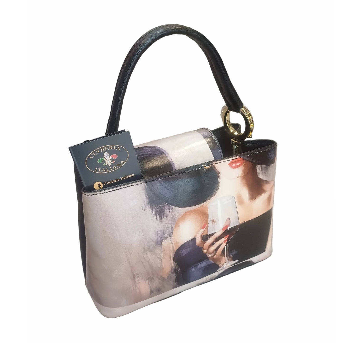 stellaris borsa a tracolla in pelle titratto e vino grande da donna artigianale made in italy cuoieria italiana