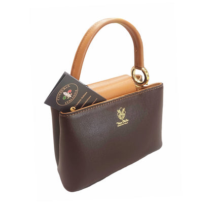 stellaris borsa a tracolla in pelle testa di moro e cuoio grande da donna artigianale made in italy cuoieria italiana