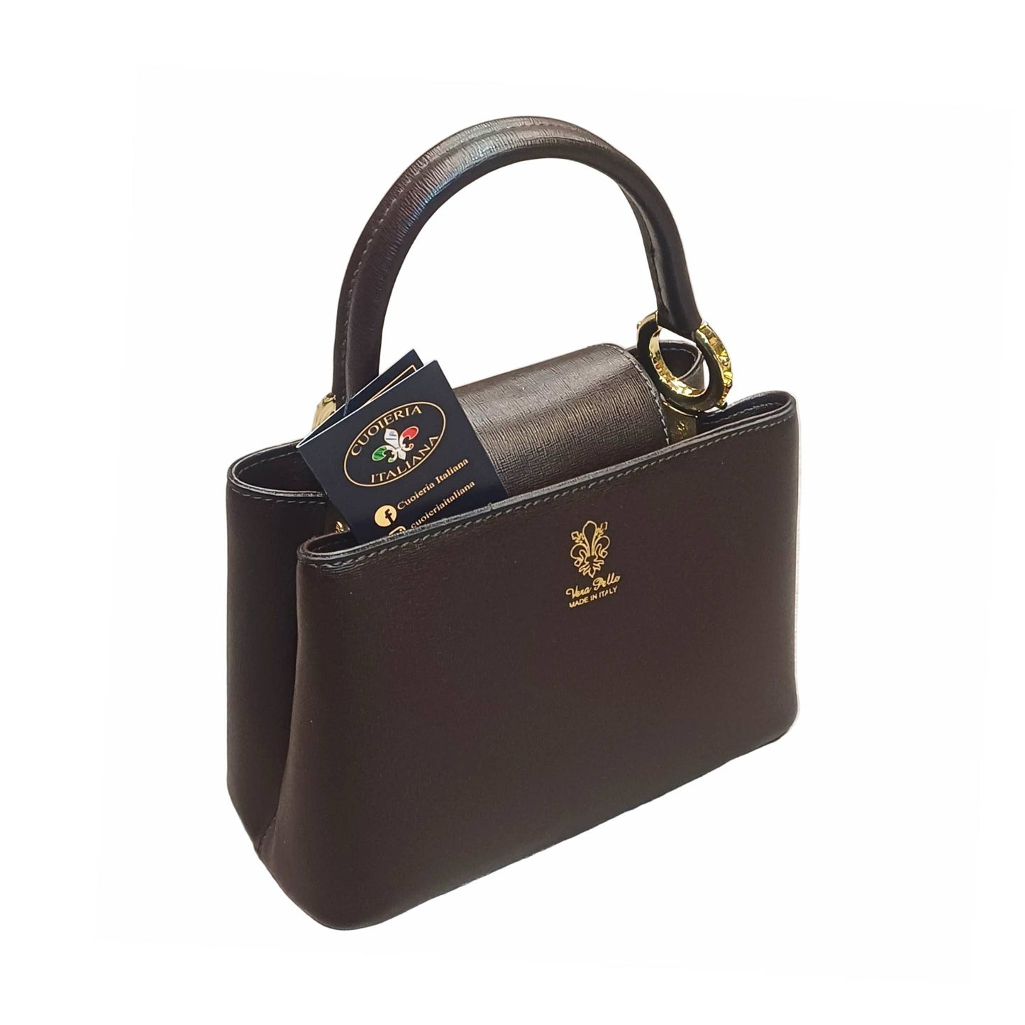 stellaris borsa a tracolla in pelle testa di moro grande da donna artigianale made in italy cuoieria italiana