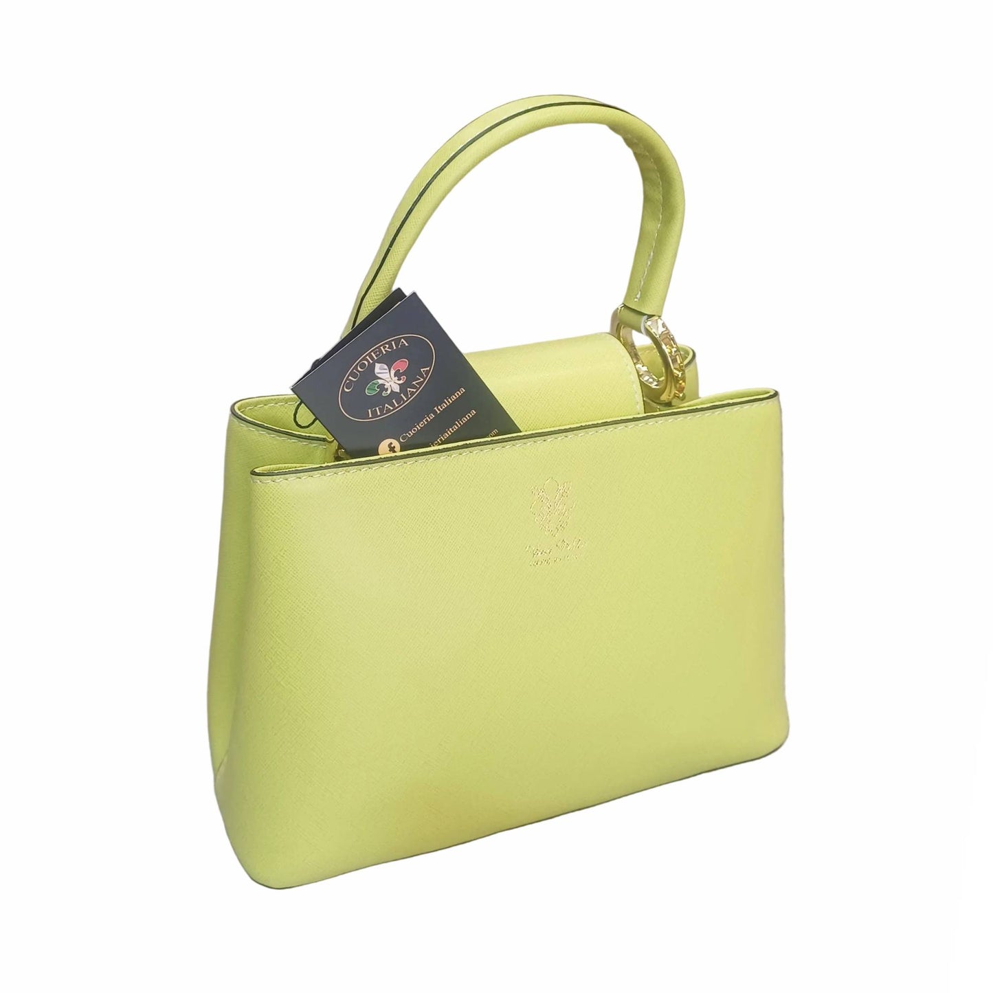 stellaris borsa a tracolla in pelle verde lime chiaro media da donna artigianale made in italy cuoieria italiana