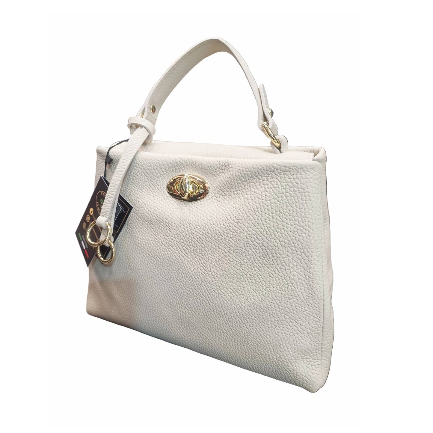 stellaris morbida borsa a tracolla in pelle bianca da donna artigianale made in italy cuoieria italiana
