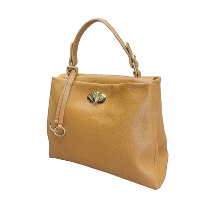 stellaris morbida borsa a tracolla in pelle cammello da donna artigianale made in italy cuoieria italiana