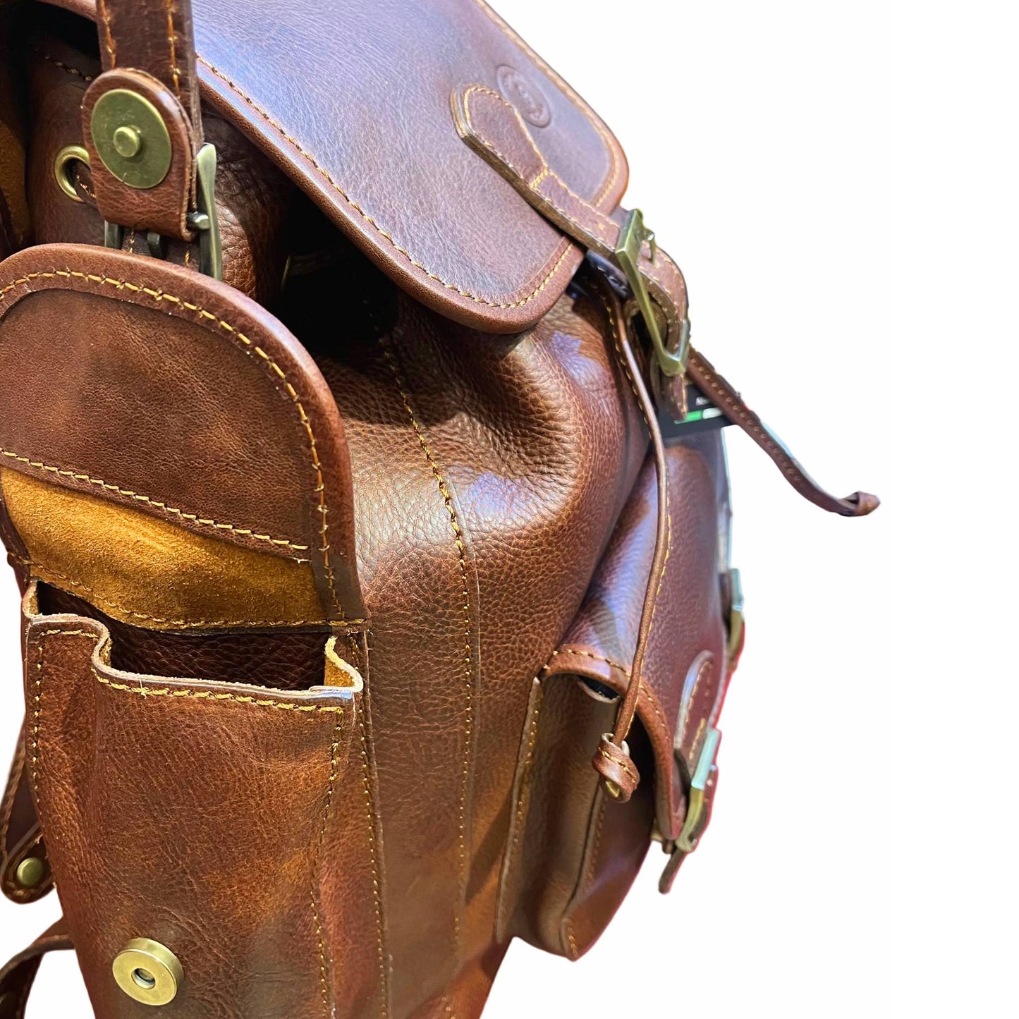 Zaino classico grande in pelle | Zaino cacciatore in cuoio Made in Italy – Cuoieria Italiana