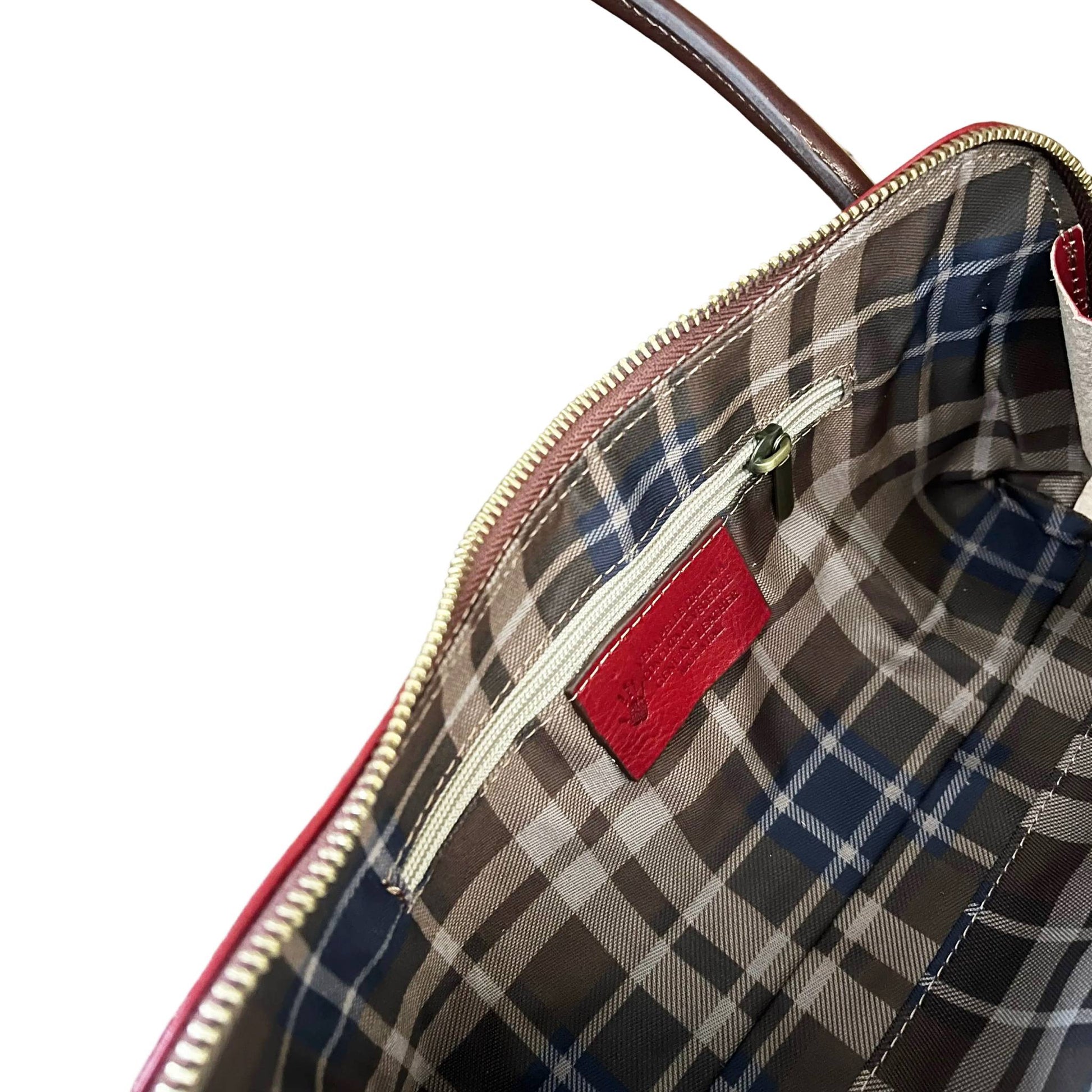 tasca con zip cerniera serena borsa elegante a spalla e mano in pelle tricolore italiano borsetta in cuoio da donna artigianale made in italy cuoieria italiana