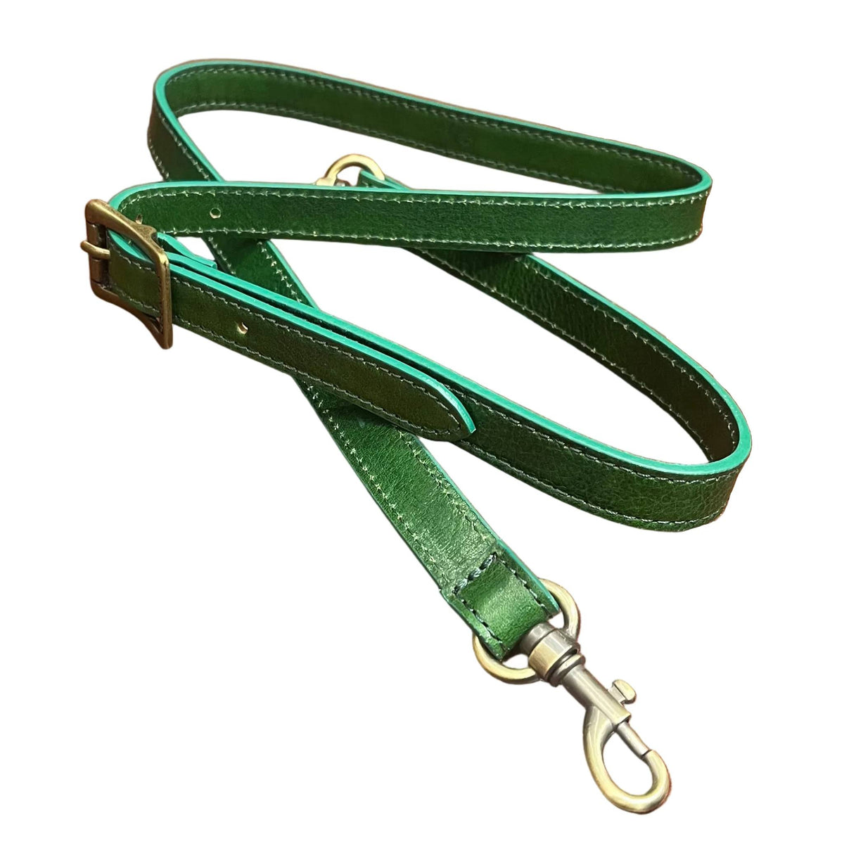 tracolla in pelle cuoio con moschettoni e fibbia in ferro metallo nebula borsa in pelle verde a tracolla da donna borsa fatta a mano in cuoio made in italy cuoieria italiana®