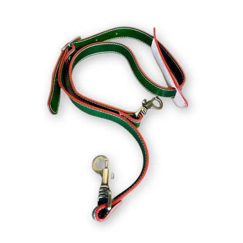tracolla in pelle tricolore
