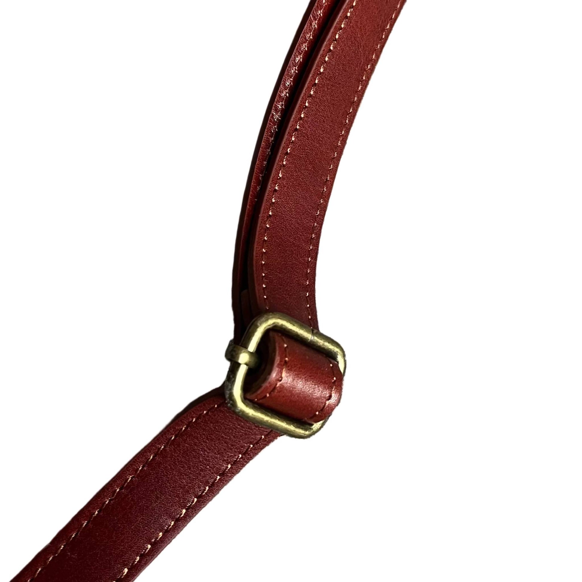 tracolla regolabile marsupio in pelle taglia media marrone accessorio artigianale unisex made in italy cuoieria italiana