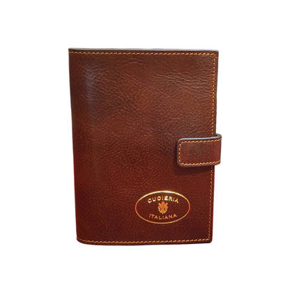 traveller porta passaporto premium in cuoio marrone classico artigianale accessorio in pelle made in italy cuoieria italiana
