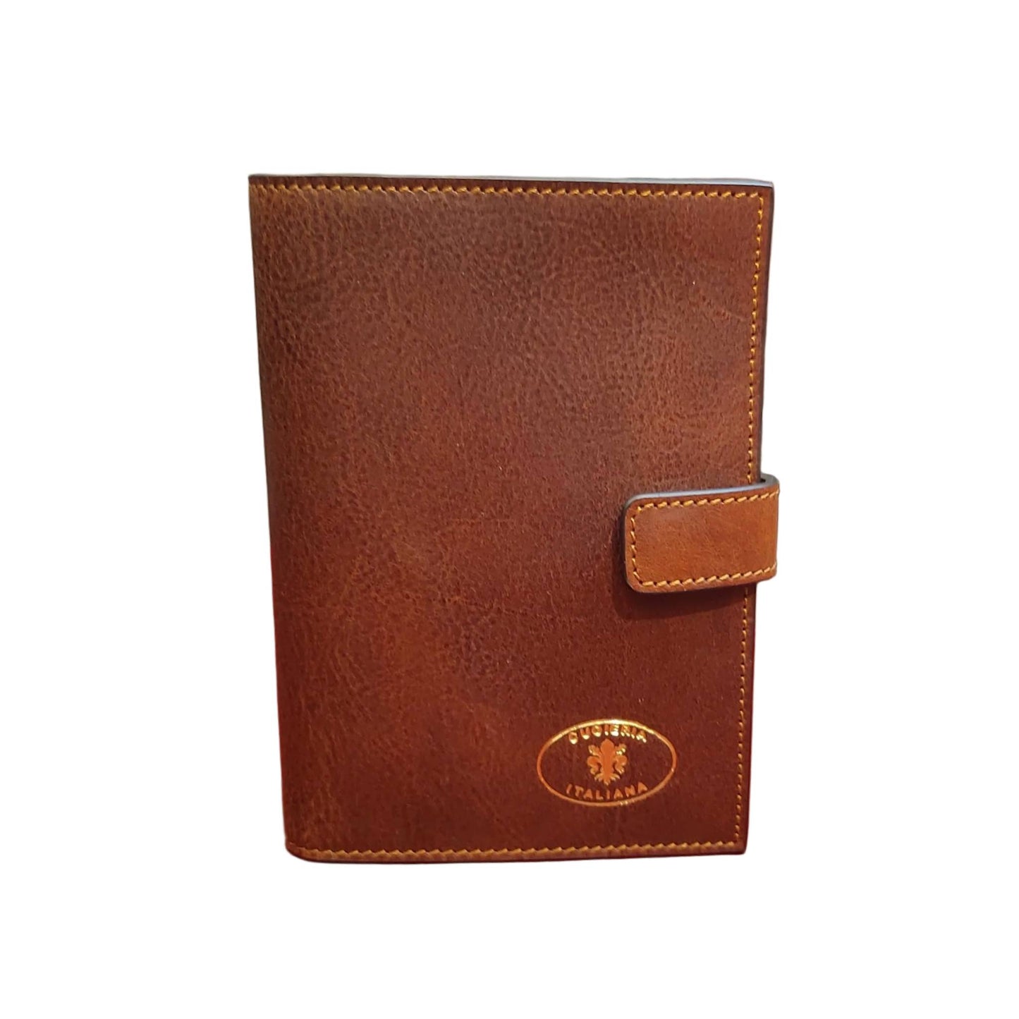traveller porta passaporto premium in cuoio marrone opaco artigianale accessorio in pelle made in italy cuoieria italiana
