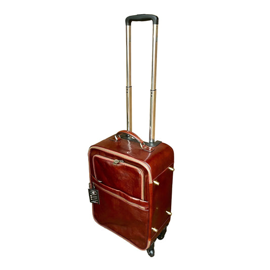 trolley premium in pelle valigia artigianale made in italy cuoieria italiana