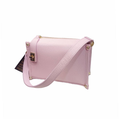 uranus borsa a tracolla in pelle rosa da donna artigianale made in italy cuoieria italiana